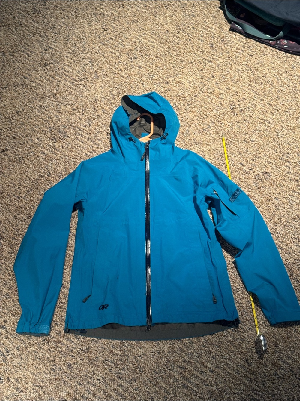 Womens Outdoor Research Blue Waterproof Jacket, Size Small